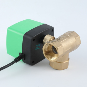 Hearken Valvulas Motorizadas 24V 220V DN50 DN15 3 way Brass Ball  Electric Motor Mini  Motorized Control Valve