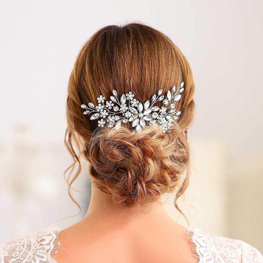 Wholesale High Quality Crystal Bride Wedding Hair Comb Hair Accessories with Pearl Bridal Side Combs Headpiece for Women