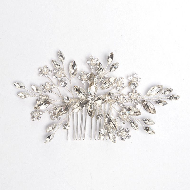 Wholesale High Quality Crystal Bride Wedding Hair Comb Hair Accessories with Pearl Bridal Side Combs Headpiece for Women