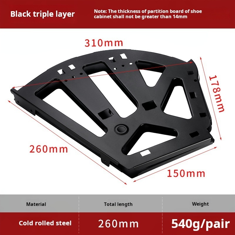 Classic Flip Frame Hinges Drawer Hinge Black Shoe Cabinet door plastic holder Dump Rack kitchen Cabinet hanging Brackets