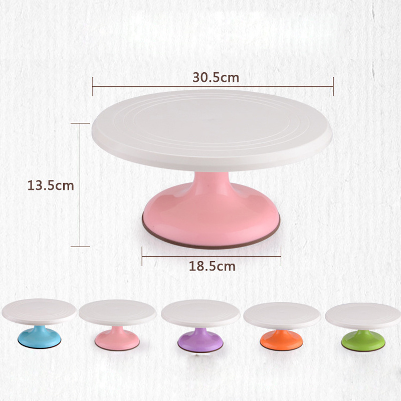 High Quality Rotating Cake Decorating Turntable, Stainless Steel Revolving Cake Stand Decorating Turntable