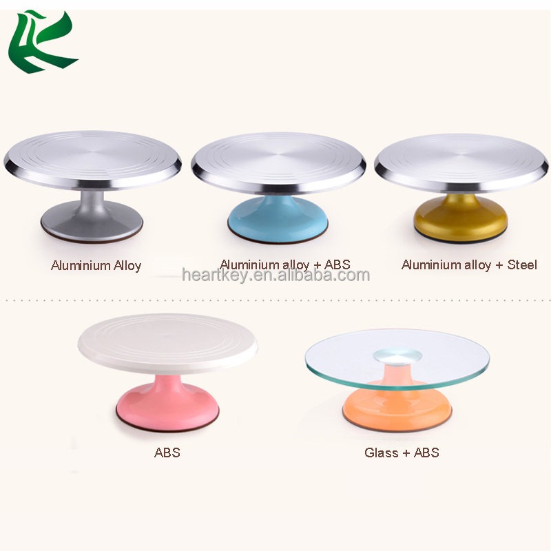 High Quality Rotating Cake Decorating Turntable, Stainless Steel Revolving Cake Stand Decorating Turntable