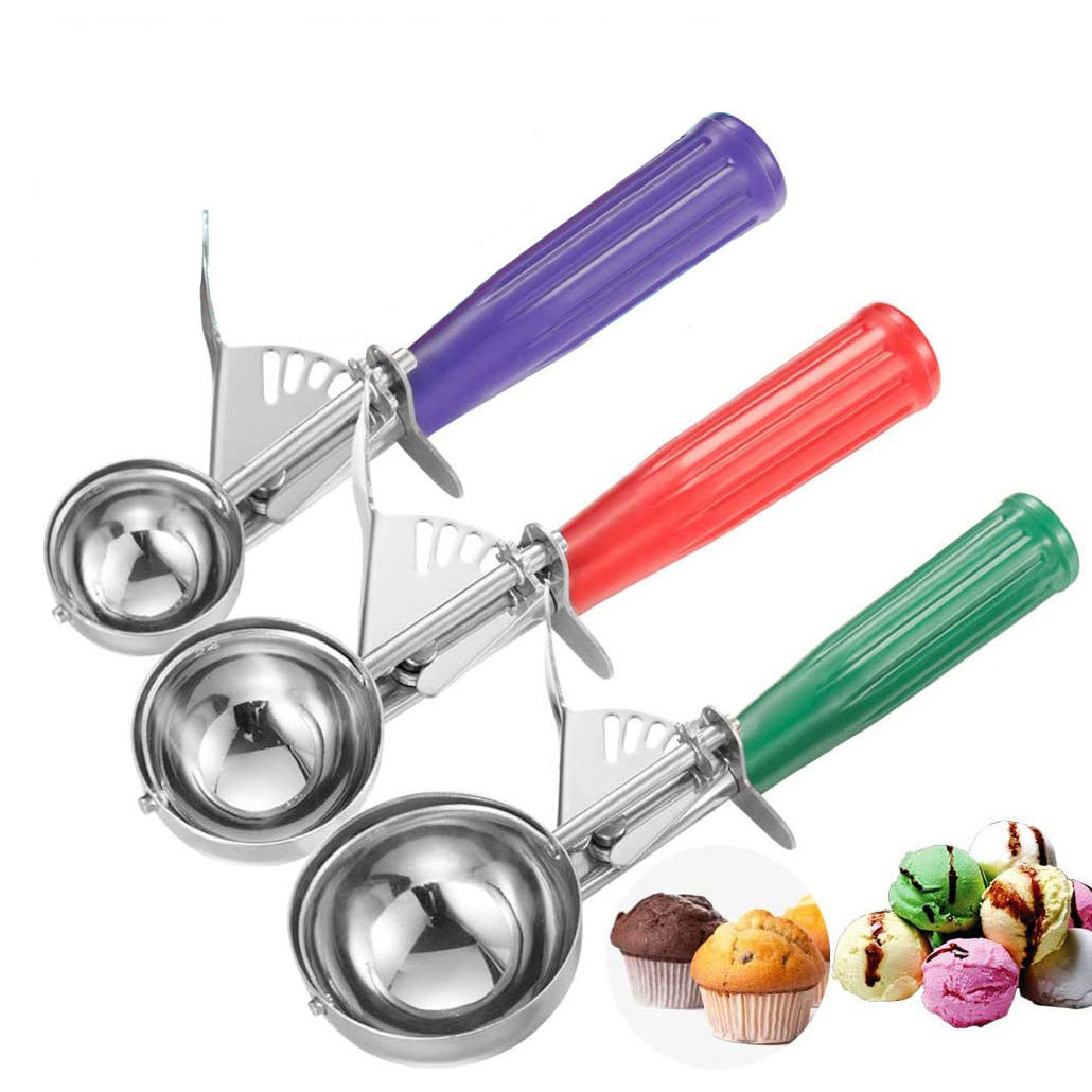 Fruit Spoon Stainless Steel Kitchen Utensils Scooper Cookie Scoop Mash Potato Cupcake Dessert Watermelon Ball Ice Cream Scoop