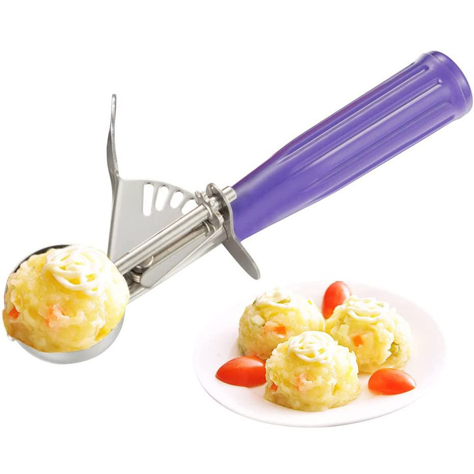 Fruit Spoon Stainless Steel Kitchen Utensils Scooper Cookie Scoop Mash Potato Cupcake Dessert Watermelon Ball Ice Cream Scoop