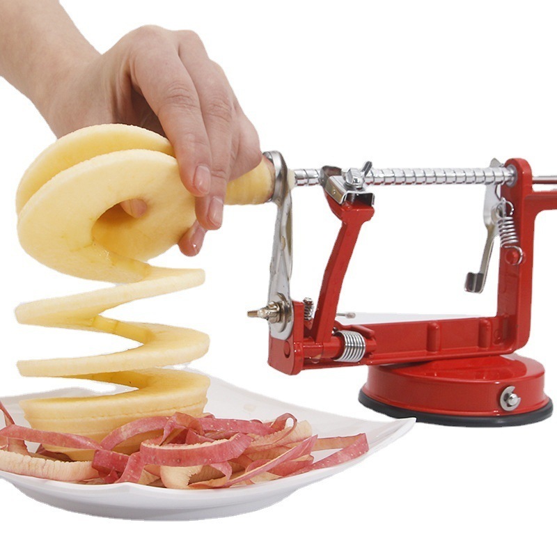 Apple Corer Spiral Hand-cranked Adjustable Pear Slicer Fruit Peeling Machine Spiralizer Pie Making Stainless Steel	Apple Peeler