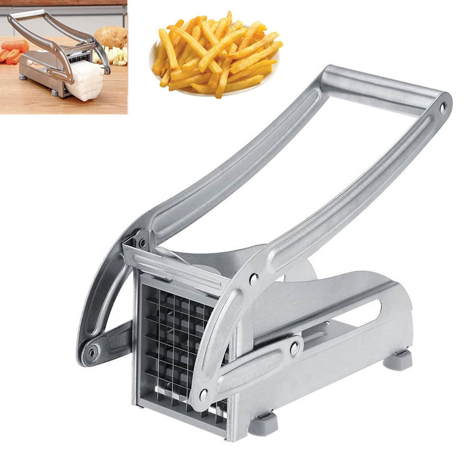 Manual Multifunction Vegetable Fruit Grid Slicer Chopper Stainless Steel Potato Chips Maker French Fry Cutter Potato Cutter