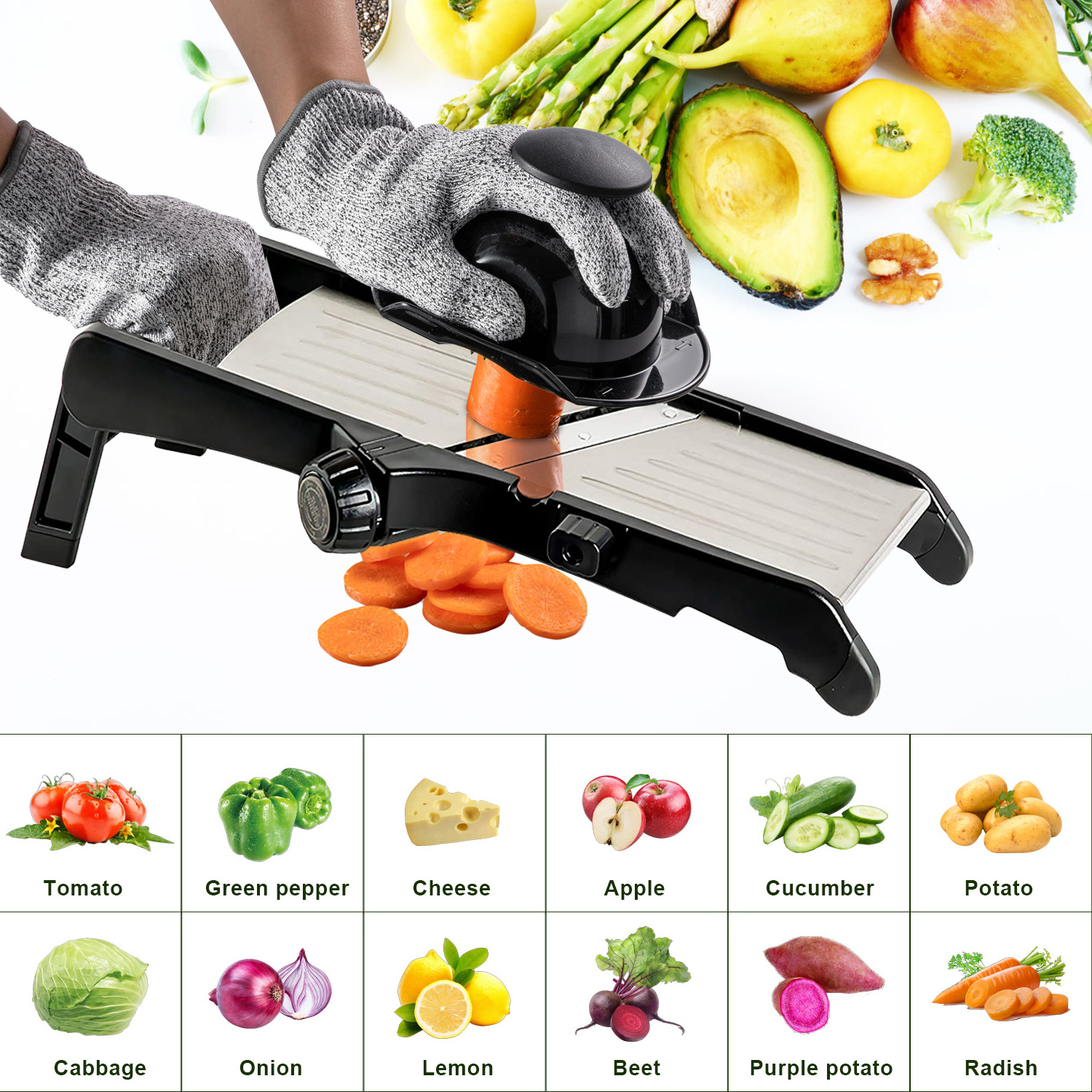 Kitchen Slicer Gadget Potato Onion Chopper Food Spiralizer Stainless Steel vegetable chopper cutter machine