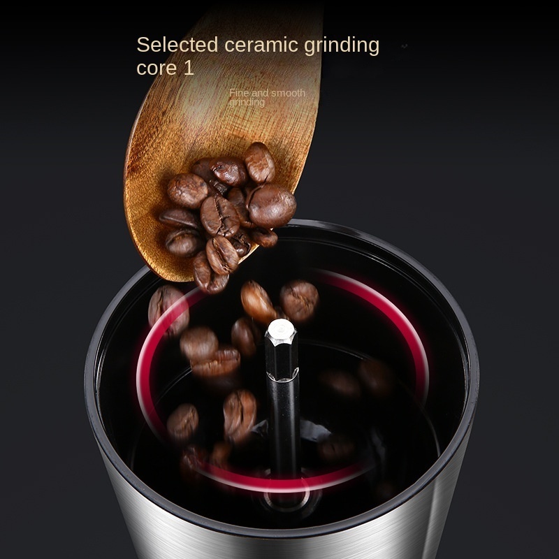 Manual Coffee Grinder Coarse Fine Grinding Stainless Steel Ceramic Coffee Bean Grinder Portable Hand Crank Kitchen Grinding Tool