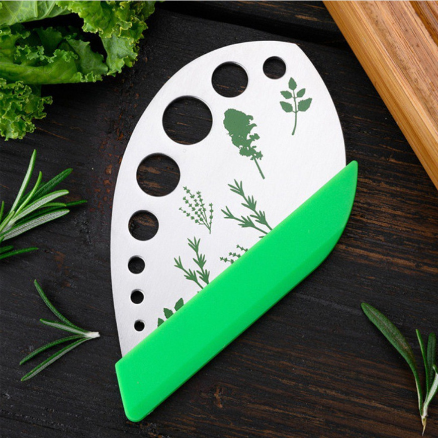 Herb Peeler Vegetable Leaf Stripping Tool Curved Edge Herb Stripper Chard Collard Greens Parsley Basil Rosemary	Herb Cutter