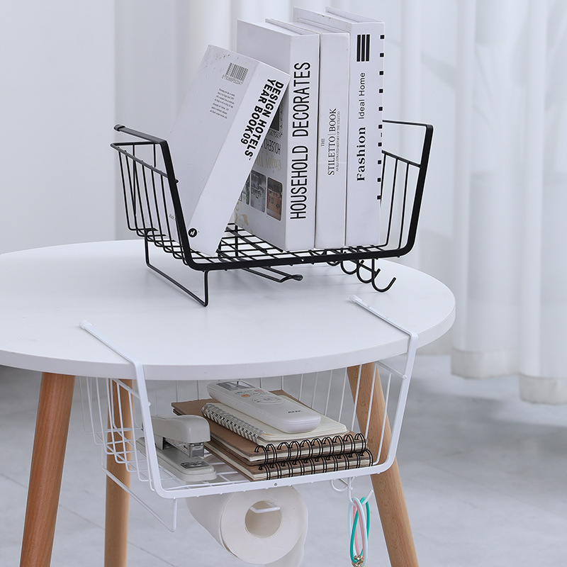 Kitchen Under Shelf Hanging Metal Basket For Storage