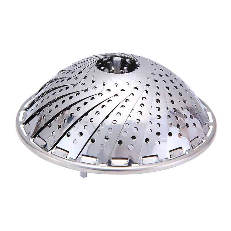 Various Size Pot Adjustable Cooking Food Steamer Foldable Expandable Vegetable Steamer Basket Stainless Steel