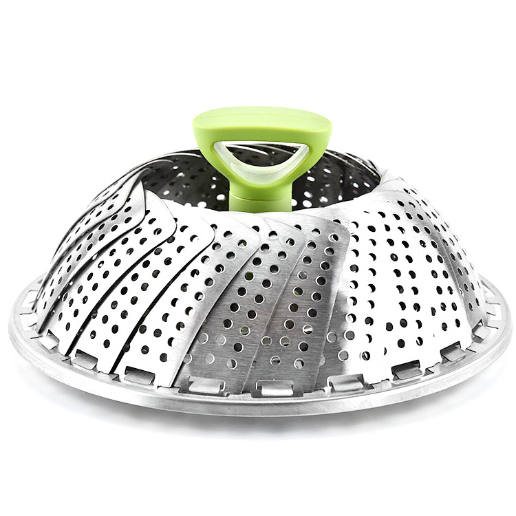 Various Size Pot Adjustable Cooking Food Steamer Foldable Expandable Vegetable Steamer Basket Stainless Steel