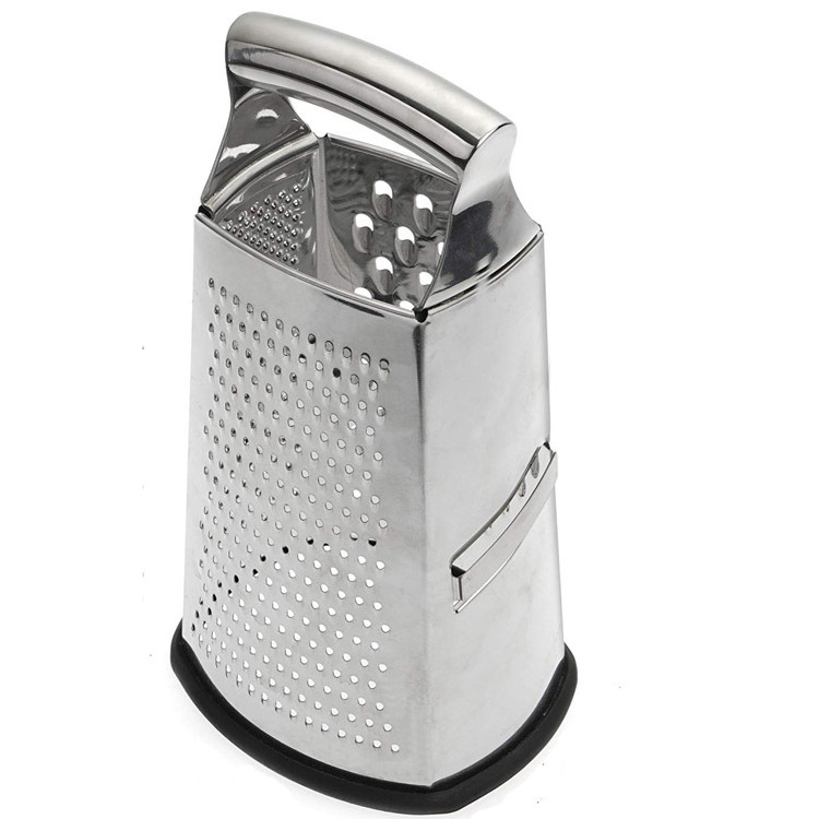 Professional Box Grater Cheese Grater Box  Stainless Steel with Non-Slip Bottom