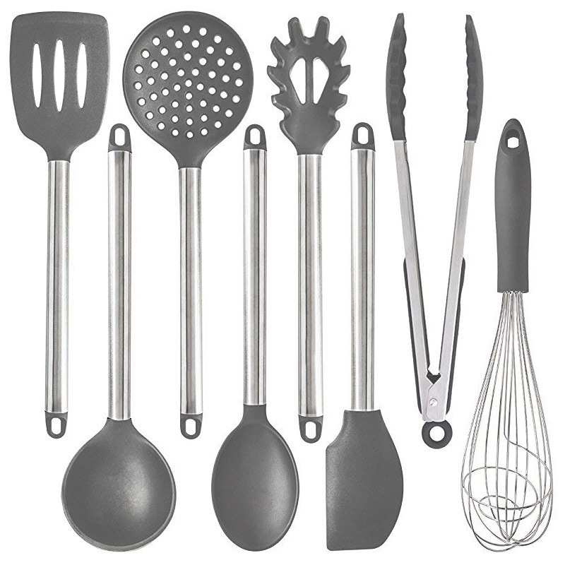 Silicon Cooking Utensils With 430 Stainless Steel Handle