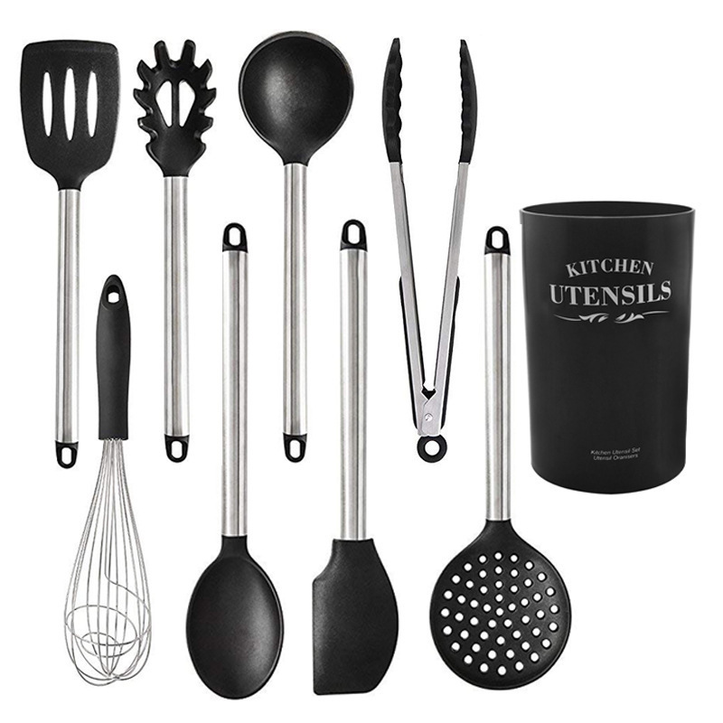 Silicon Cooking Utensils With 430 Stainless Steel Handle