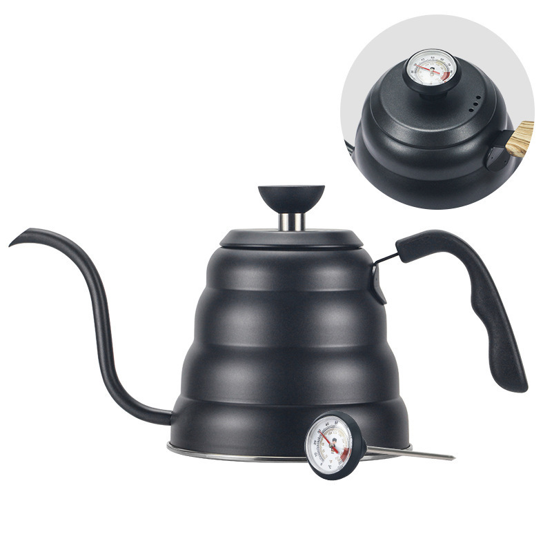 40oz/1.2L Gooseneck Thin Spout Stainless Steel Coffee Kettle with Thermometer,  for Hand Drip Pour Over Coffee Tea Pot Teapot