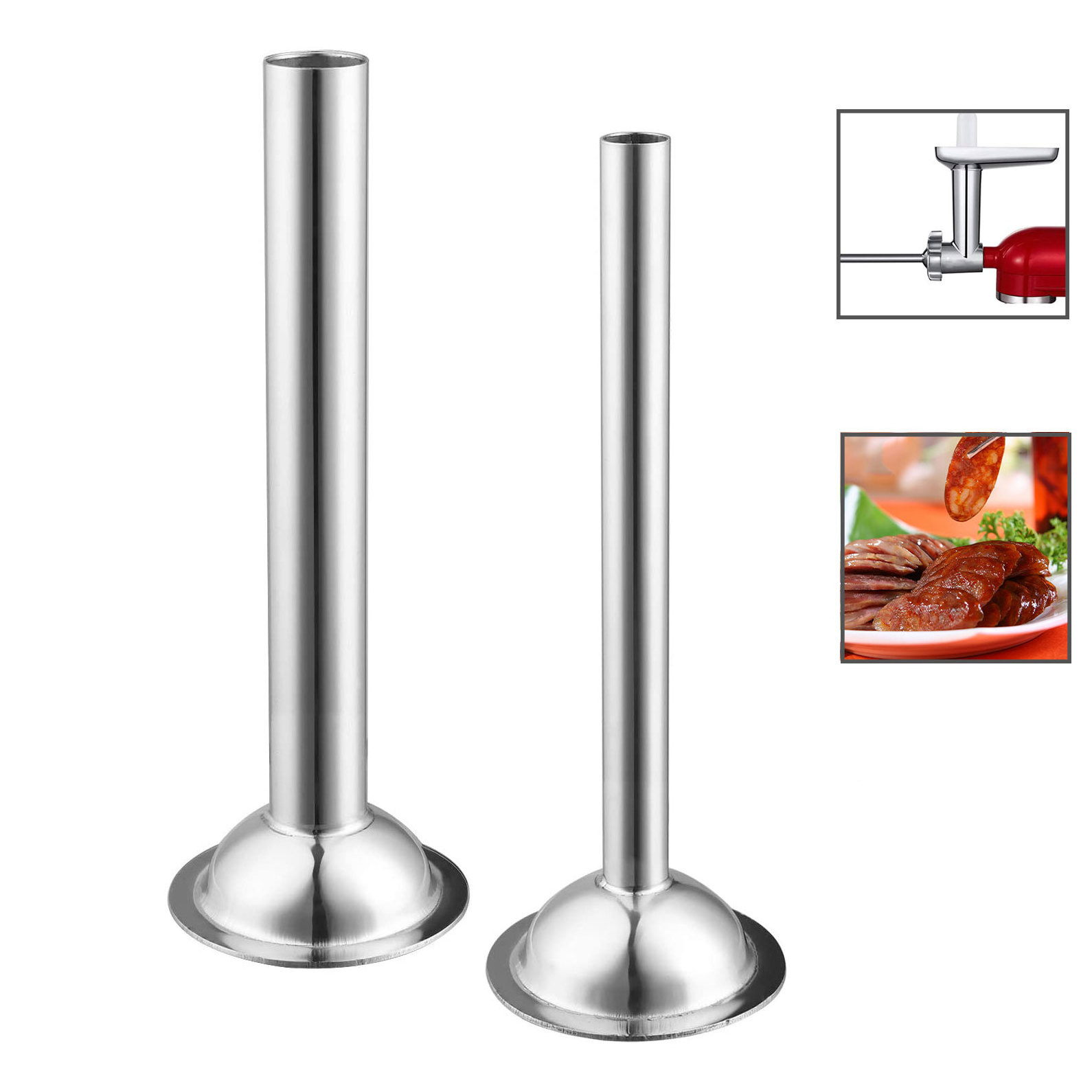 Sausage Tube Salami Maker Stuffing Filling Tool Stuffer Tube	Food Grade Stainless Steel Food Meat Grinder Sausage Stuffer