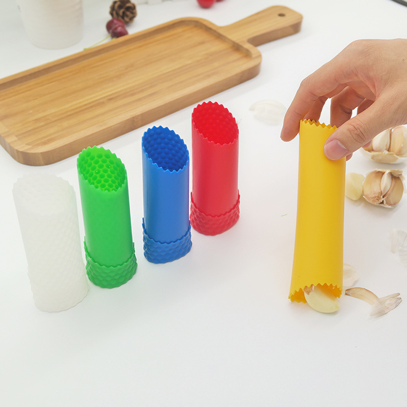 Food Grade Silicone Garlic Peeler Cooking Tools Colorful Home Silicone Manual Garlic Peeler