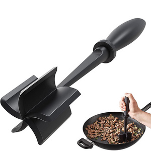 Food Masher Wholesale Kitchen Gadget Ground Beef Hamburger Chopper Heat Resistant Cookware Potato Meat Masher Chopper