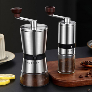 Manual Coffee Grinder Coarse Fine Grinding Stainless Steel Ceramic Coffee Bean Grinder Portable Hand Crank Kitchen Grinding Tool