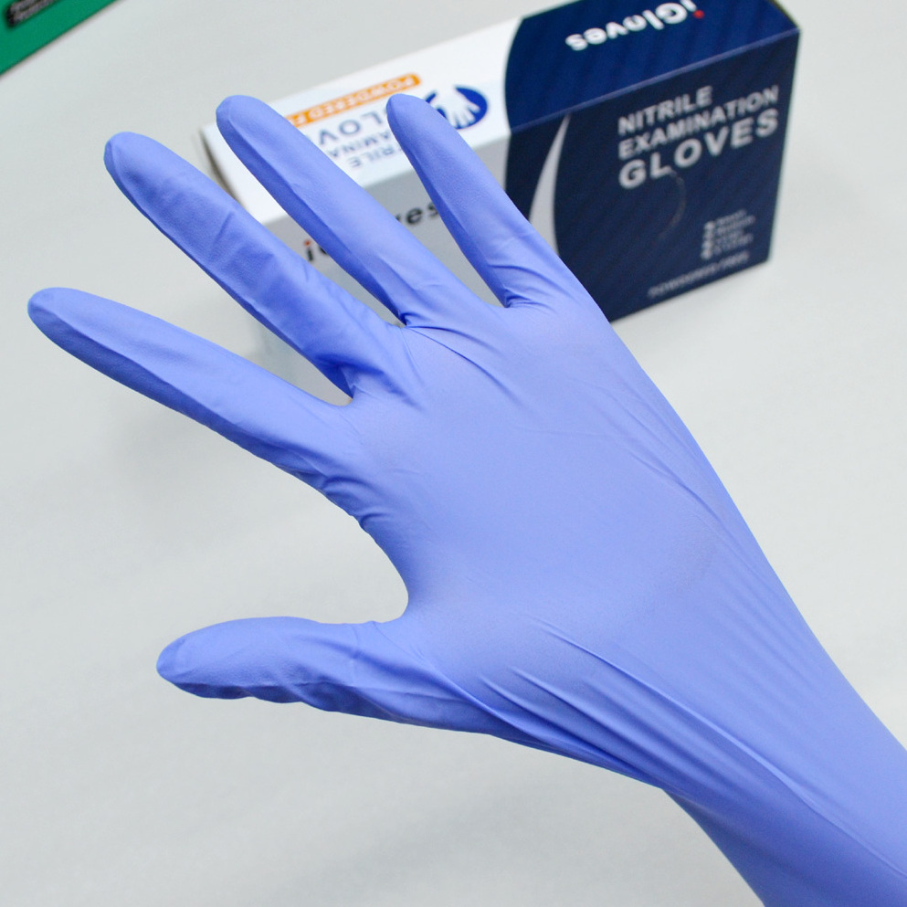 Heartmed I-GLOVES disposable pure nitrile glovees powder free examination 9 inch 12 inch  nitrile glovees available