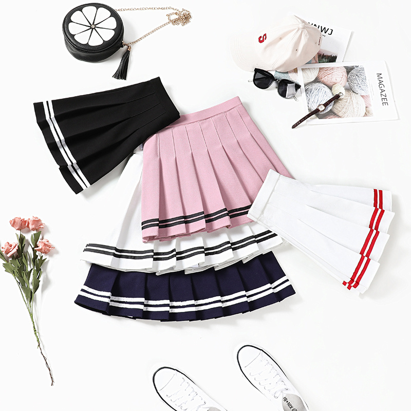 Pleated Skirt Student 2021 Preppy White Black Pink Short Skirt Cute Korean Ladies High-waisted Sexy Mini Skirt Asian Size WF0251