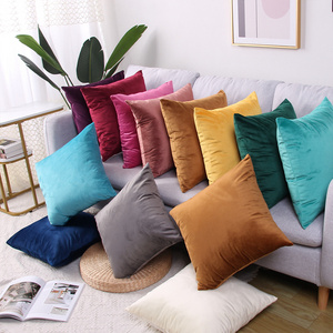 Wholesale Soft Plain High Chair Modern Throw Home Decorative Couch Sofa Seat Velvet Cushion Cover