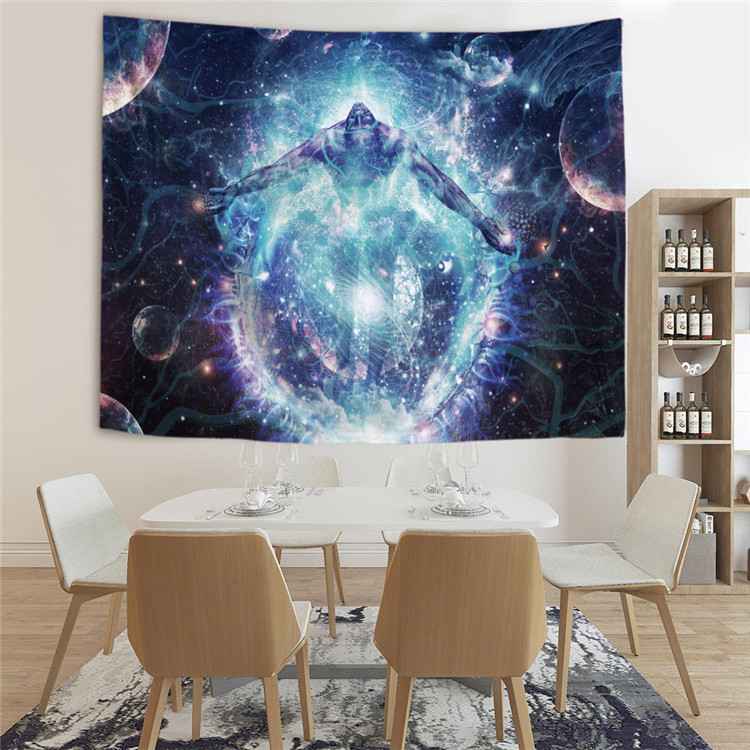 Hot selling hippie wall hanging tapestry bedroom decor custom digital printed psychedelic tapestry