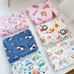 Wholesale Korean Super Soft Bed Sublimation Personalised Cartoon Custom Printed Fleece Minky Dot Fabric Kids Baby Blanket