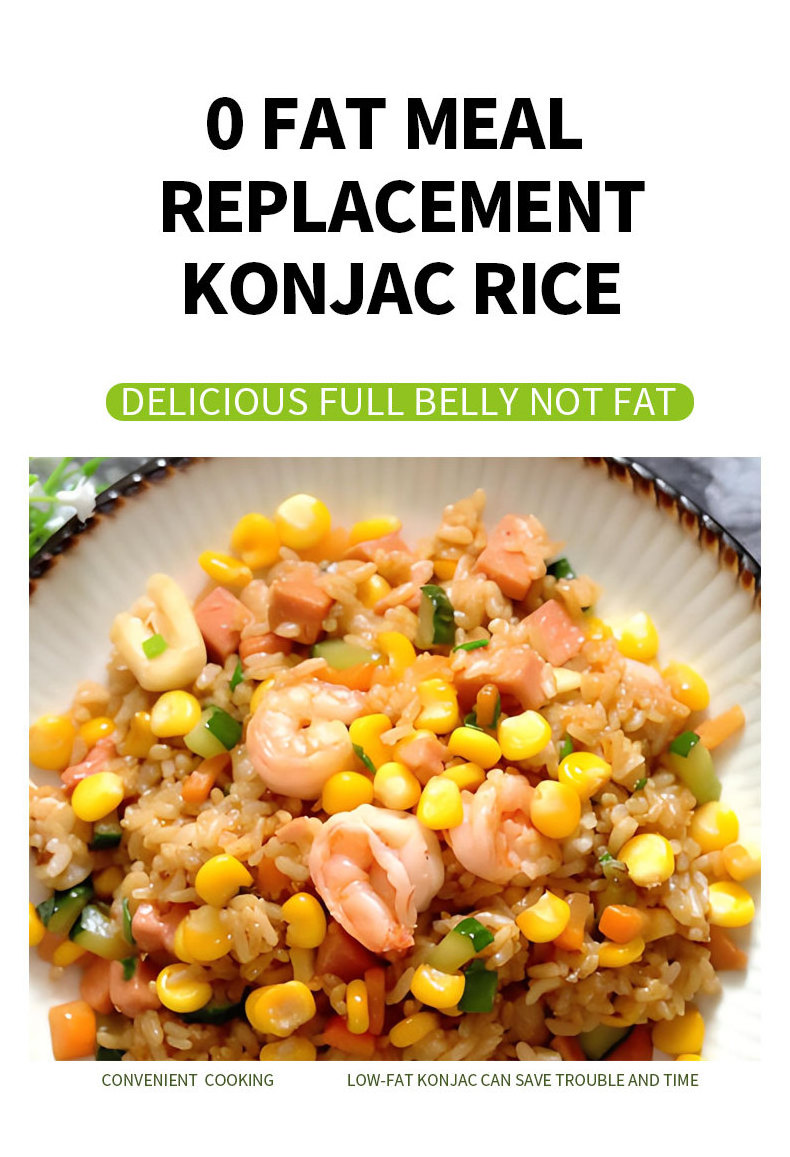 Vegan Uncook Brewed 10 Mins Cooking Dry Konjac Instant Fried Rice