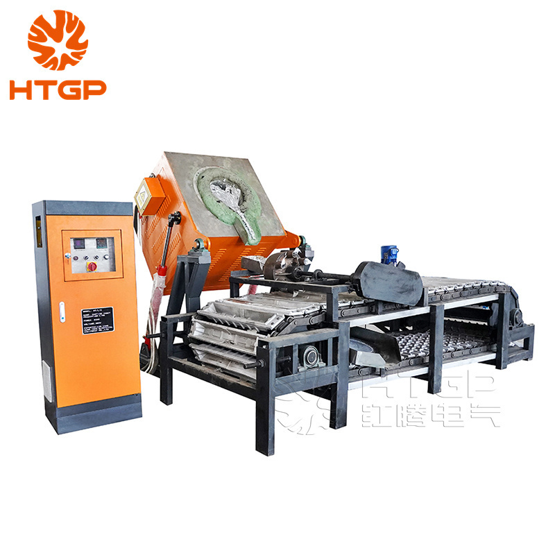 Industrial medium frequency induction electric crucible 150kg 250kg 500kg copper aluminium smelting furnace for casting