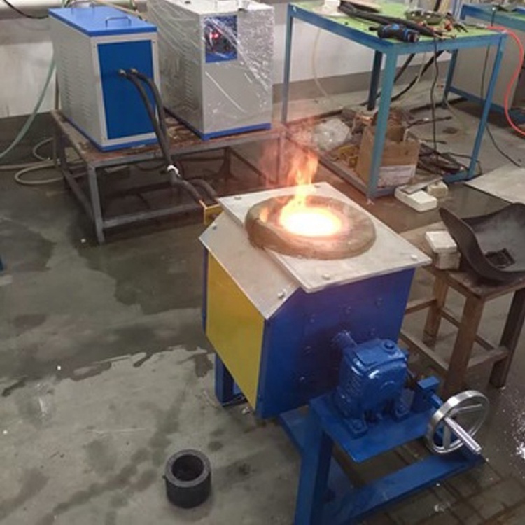 10kg 20kg 30kg 50kg 70kg 100kg Electric Induction Smelting Furnace Machine Mini Small Steel Iron Aluminum Copper Melting Furnace