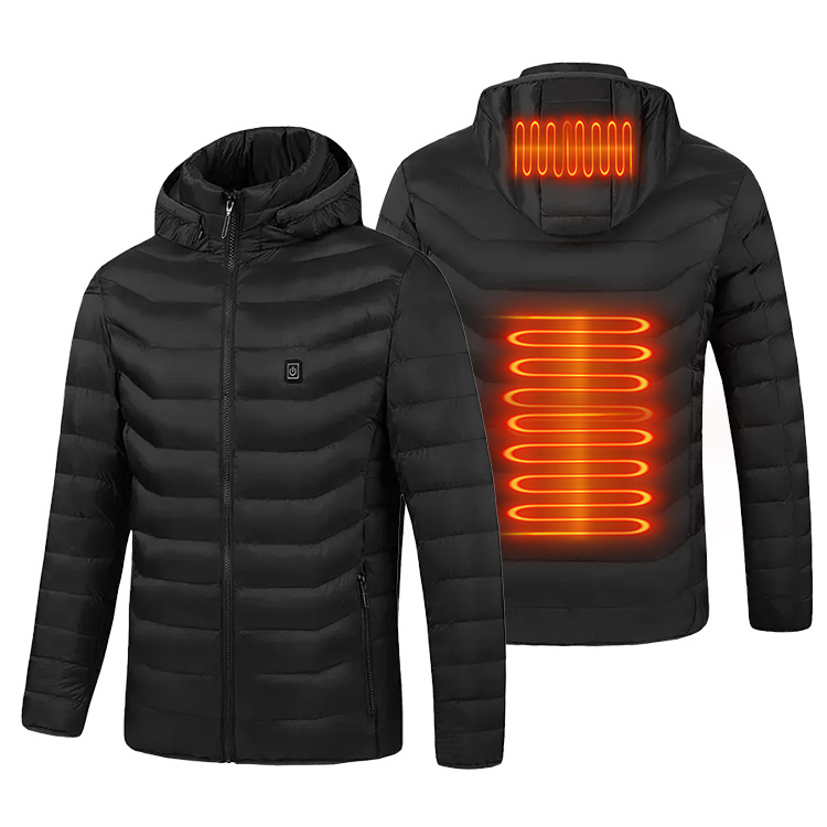 IN STOCK 5V body warmer jacket 2 4 9 smart heating clothes hooded usb safety work ski hunting men winter outdoor heated jacket