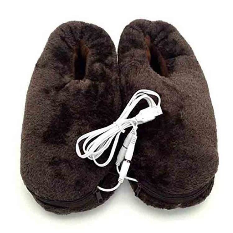 Winter Artifact USB Power Heating Slipper Electrically Heated Shoes for Keep Feet Warm Care