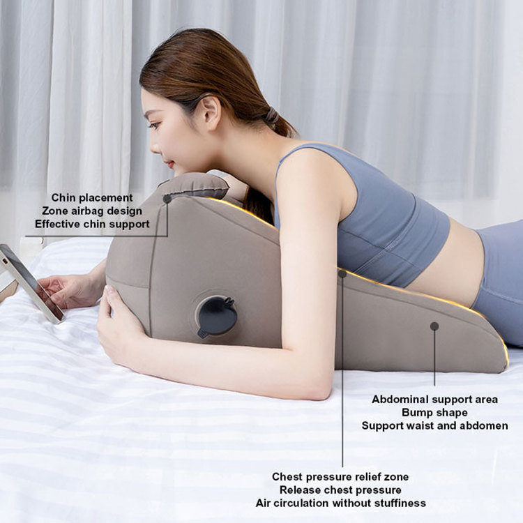 Portable Air Back Cushion Inflatable Bed Wedge Pillow Relax Comfort Rest Travel Leg Elevation Pillow