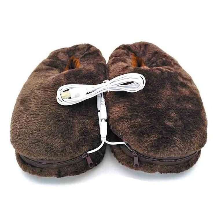 Winter Artifact USB Power Heating Slipper Electrically Heated Shoes for Keep Feet Warm Care