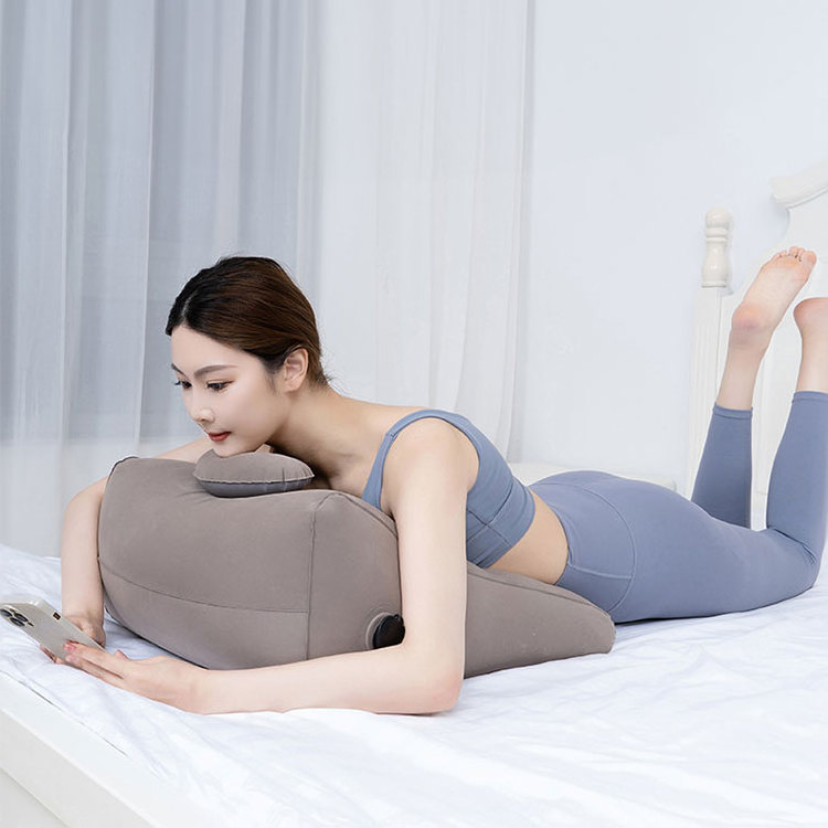 Portable Air Back Cushion Inflatable Bed Wedge Pillow Relax Comfort Rest Travel Leg Elevation Pillow