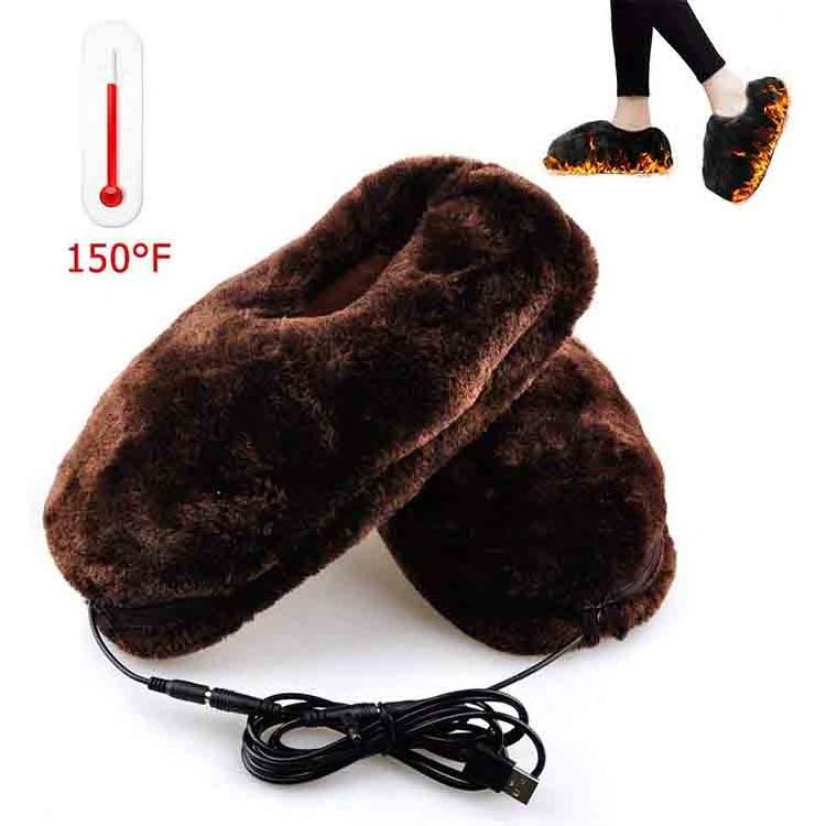 Winter Artifact USB Power Heating Slipper Electrically Heated Shoes for Keep Feet Warm Care