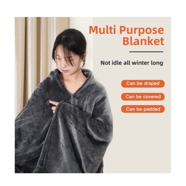 Intelligent far-infrared electric blanket 3-speed heating setting for home office travel and other occasions heated blanket