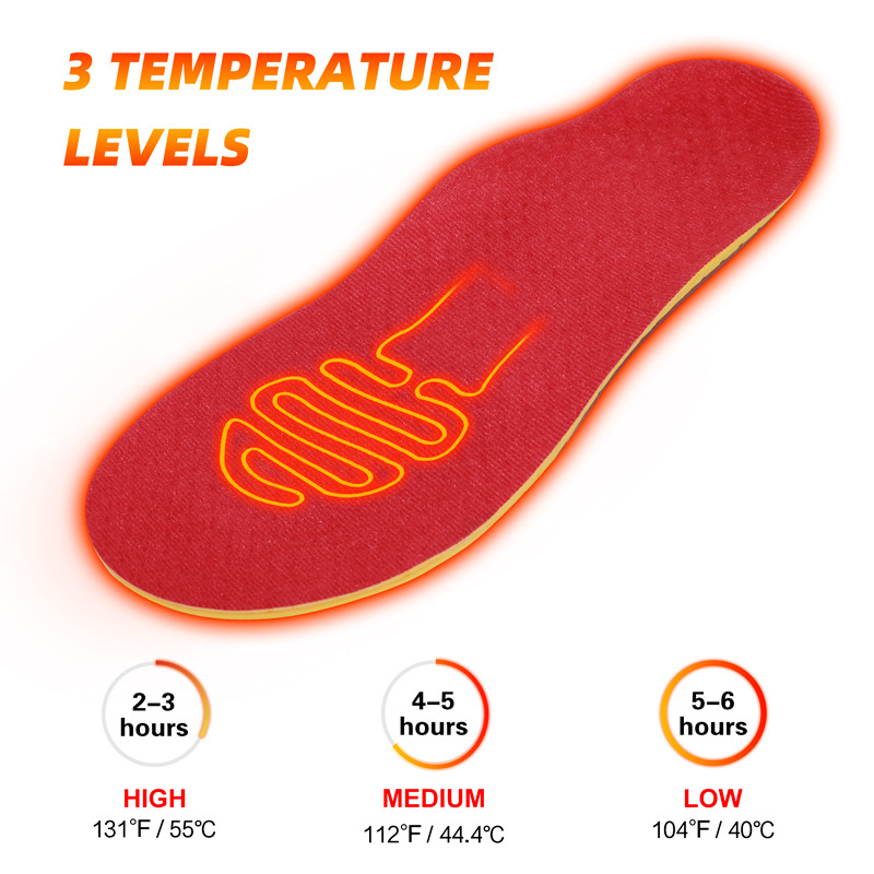 Remote Control Rechargeable Women Men Winter Shoes pad Far infrared electric battery powered heating insoles