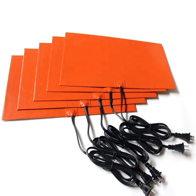 heating pad silicon 250x300mm 110v customized flexible silicone heater pad