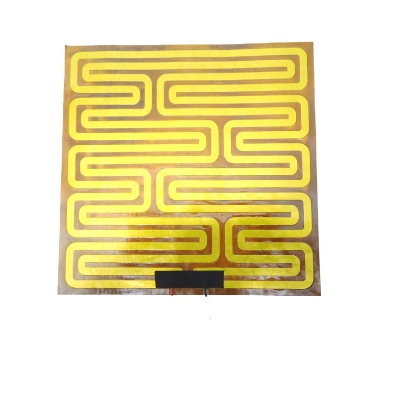 10x10mm 20w 12v 24v kapton polyimide film heater with photoresist