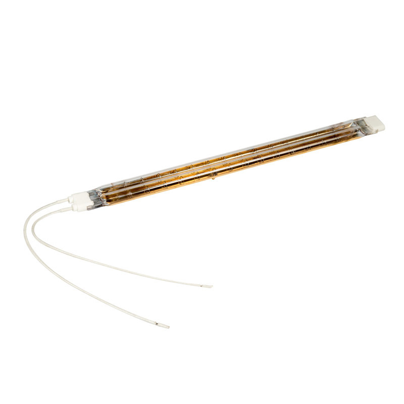 Straight infrared quartz halogen heater lamp