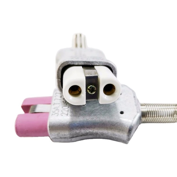 High temperature ceramic plug aluminium alloy anal  sockets 220v 250v right angle usb plug for heaters