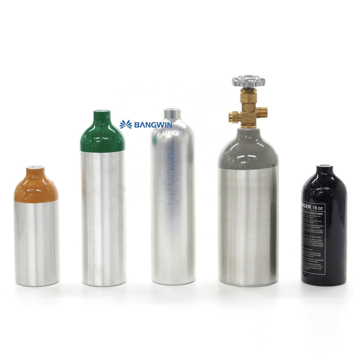 High Pressure M60 60cuft 10L aluminum Oxygen Cylinder with CGA540 bull nose valve and black plastic ABS handle