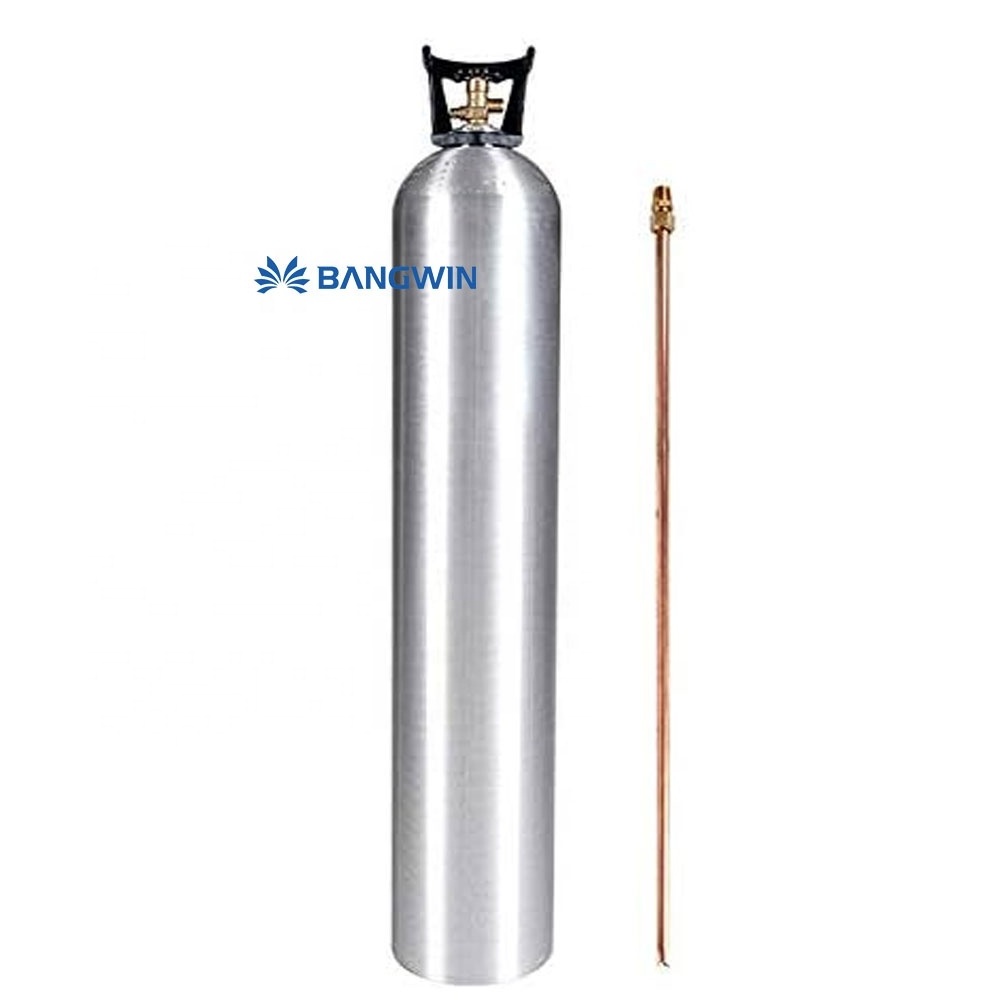 High Pressure M60 60cuft 10L aluminum Oxygen Cylinder with CGA540 bull nose valve and black plastic ABS handle