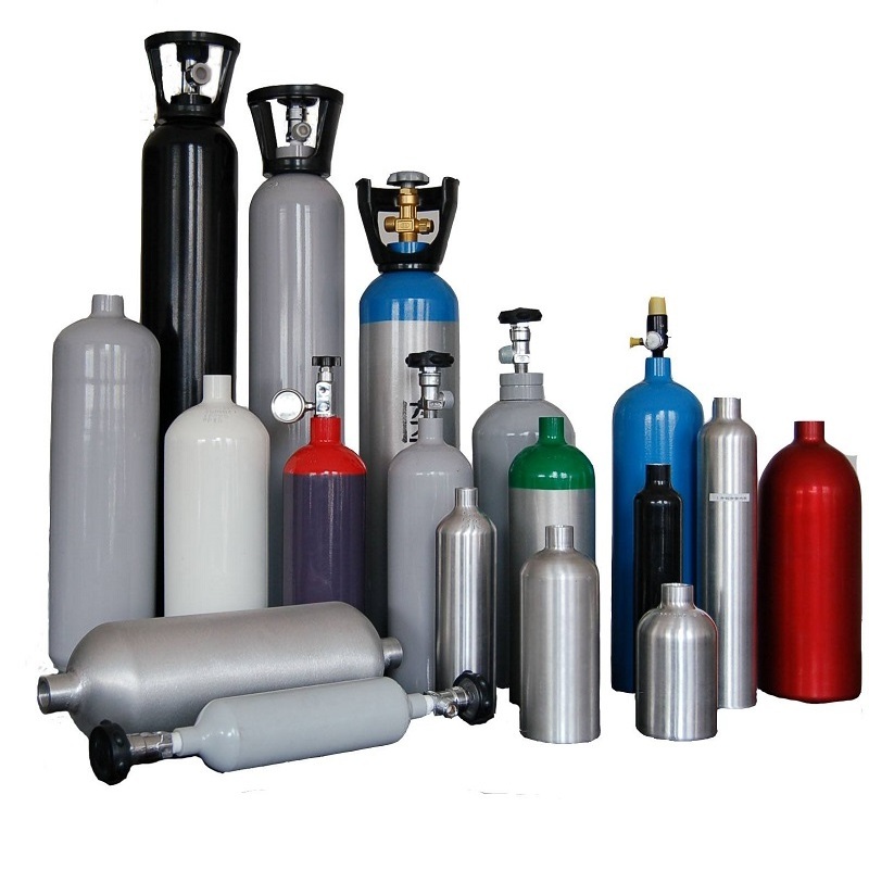 High Pressure M60 60cuft 10L aluminum Oxygen Cylinder with CGA540 bull nose valve and black plastic ABS handle