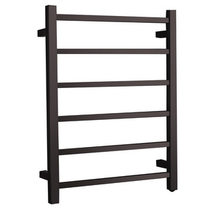 electrical heated towel rack black stainless steel electric towel warmer rack wall-mounted heated towel rail