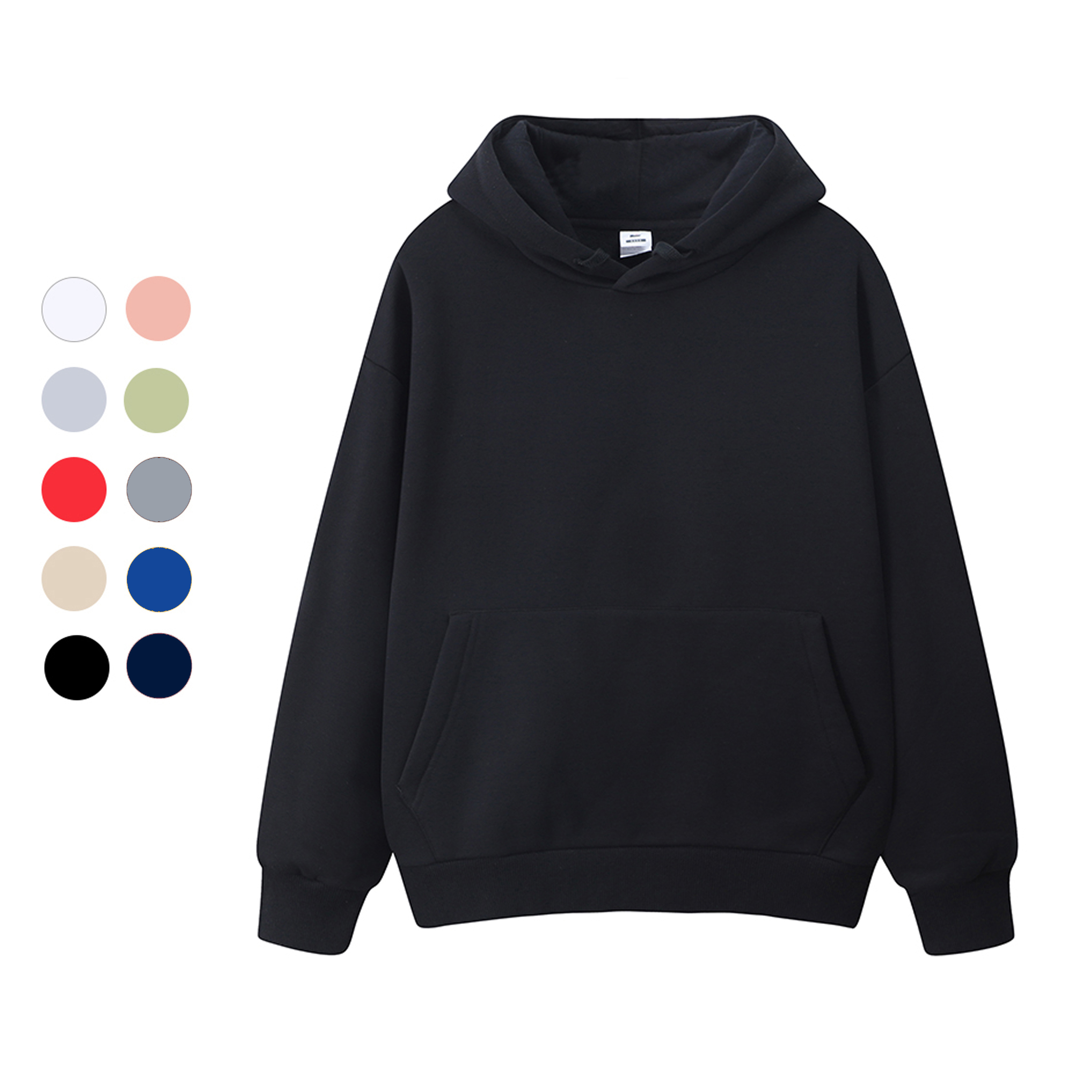 High Quality 600gsm Blank 95% Cotton 5% Polyester Oversized Hoodie Men Plain Hoodies Custom Logo Print