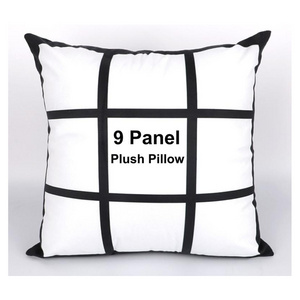 Sublimation High Quality Velvet Plush Pillow 9 Panel Hotel Pillow Cases Wholesale